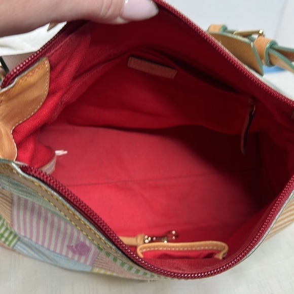 Dooney & Bourke Pastel patchwork Canvas hobo. - Picture 7 of 10